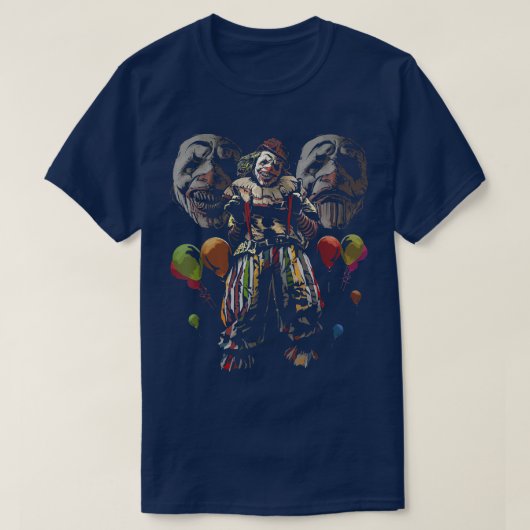 Creepy Evil Clowns Balloons Horror Beängstigend Ha T-Shirt (Design vorne)