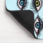 Creepy Eye Garlands Cool Surreal komisch Mousepad (Ecke)