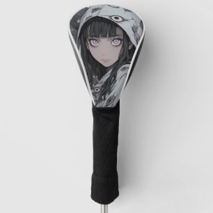 Creepy Eye Horror Anime Girl Golf Headcover