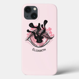Creepy Eye Pink Niedlich Weiß Name Case-Mate iPhone Hülle