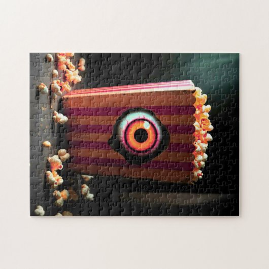 Creepy Eyeball in Popcorn Puzzle (Horizontal)