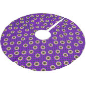 Creepy Eyeballs Halloween Tree Skirt Decke Polyester Weihnachtsbaumdecke (Schrägansicht)