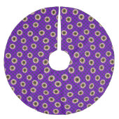 Creepy Eyeballs Halloween Tree Skirt Decke Polyester Weihnachtsbaumdecke (Vorderseite)