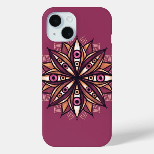 Creepy Eyes Psychedelic Blume Trippy Art Case-Mate iPhone Hülle (Rückseite)
