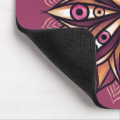 Creepy Eyes Psychedelic Blume Trippy Art Mousepad (Ecke)