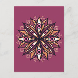 Creepy Eyes Psychedelic Blume Trippy Art Postkarte