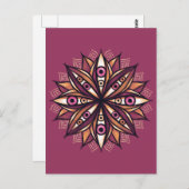 Creepy Eyes Psychedelic Blume Trippy Art Postkarte (Vorne/Hinten)