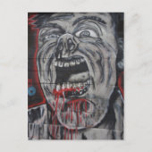 Creepy Face Graffiti Postkarte (Vorderseite)