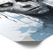 Creepy Fantasy Halloween Monster Zombie Poster (Ecke)