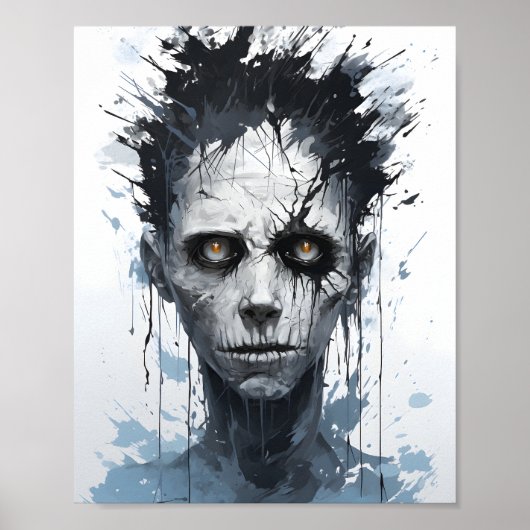 Creepy Fantasy Halloween Monster Zombie Poster (Vorne)
