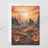 Creepy Field of Jack-O' Lanterns Halloween Einladung (Rückseite)