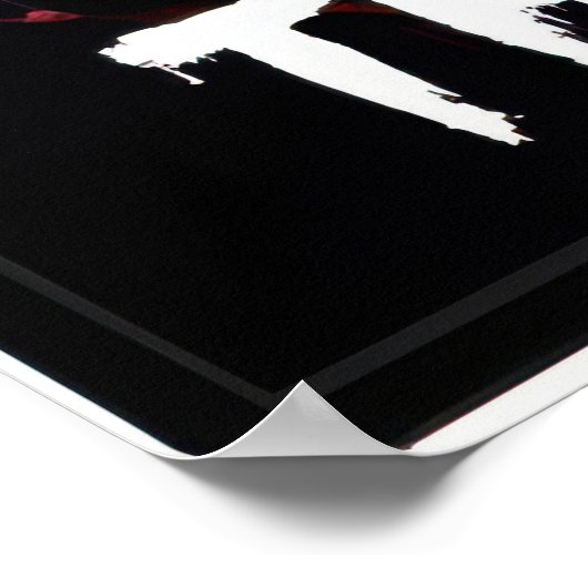 Creepy figure in a hoodie with tentacles and glowi poster (Ecke)