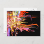 Creepy Fire Abstract Cosmic Illustration Postkarte (Vorne/Hinten)