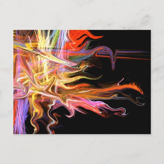 Creepy Fire Abstract Cosmic Illustration Postkarte (Vorderseite)