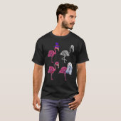 Creepy Flamingos Spooky Pink Flamingo Bird Hallowe T-Shirt (Vorne ganz)