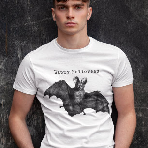 Creepy Flying Vintag Bat Halloween T-Shirt
