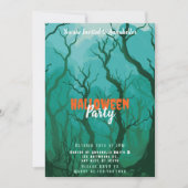 Creepy Foggy Forest Halloween-Party Einladung (Vorderseite)