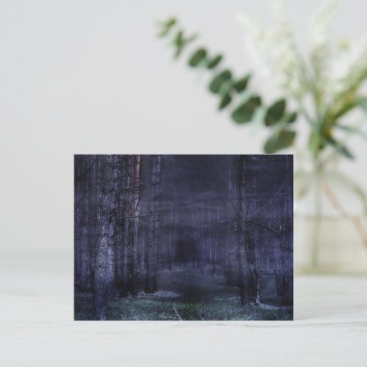 Creepy Forest Postkarte (Stehend Vorderseite)