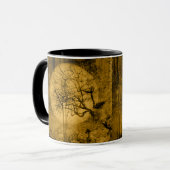 Creepy Full Moon Friedhof Pattern Halloween Tasse (Vorderseite Links)