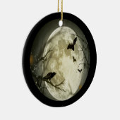 Creepy Full Moon mit Vögeln Keramik Ornament (Rechts)