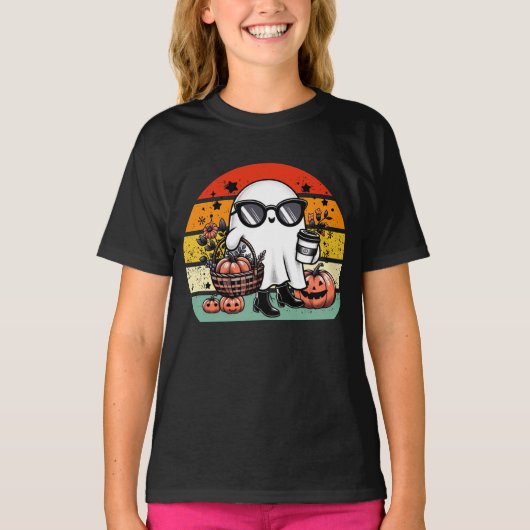 Creepy Funny Halloween Casual Ghost   T-Shirt (Vorderseite)