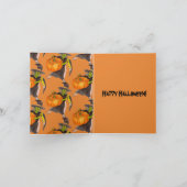Creepy Funny Halloween Dancing Pumpkin Hexenfarbe Karte (Innenseite)