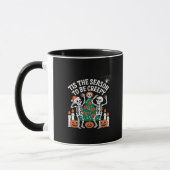 Creepy Funny Skeleton Halloween Spooky Tasse (Links)