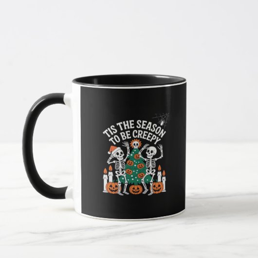 Creepy Funny Skeleton Halloween Spooky Tasse (Links)