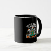 Creepy Funny Skeleton Halloween Spooky Tasse (VorderseiteRechts)