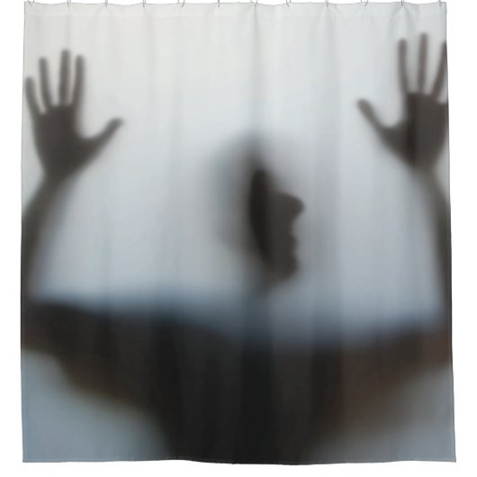 Creepy Funny Surrender Man Duschvorhang (Vorderseite)