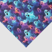 Creepy Ghost Blue Red Lila Halloween Decoupage Seidenpapier (Ausschnitt)