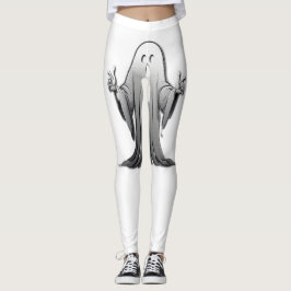 Creepy Ghost of Salem Leggings