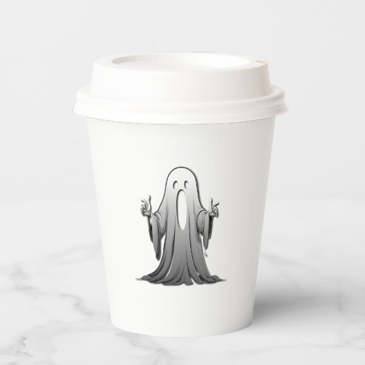 Creepy Ghost of Salem Pappbecher (Vorderseite)