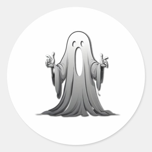 Creepy Ghost of Salem Runder Aufkleber (Vorderseite)