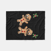 Creepy Gingerbread Cookies For Krampus Xmas Goth H Fleecedecke (Vorderseite (Horizontal))