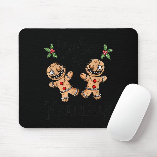 Creepy Gingerbread Cookies For Krampus Xmas Goth H Mousepad (Mit Mouse)