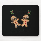 Creepy Gingerbread Cookies For Krampus Xmas Goth H Mousepad (Vorne)