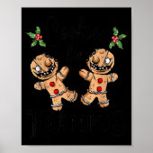 Creepy Gingerbread Cookies For Krampus Xmas Goth H Poster (Vorne)