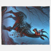 Creepy Giraffe Fleecedecke (Vorderseite (Horizontal))