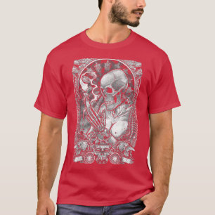 Creepy Girl Skeleton okkultisieren Hexenadonna Dam T-Shirt