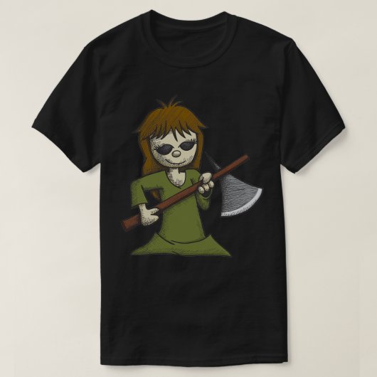 Creepy Girl with Ax Classic TShirt (Design vorne)