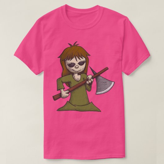 Creepy Girl with Axe T-Shirt (Design vorne)