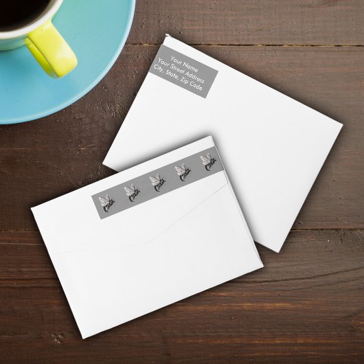 Creepy Gothic Bee Skull Wings Insekt