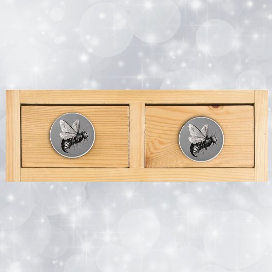 Creepy Gothic Bee Skull Wings Insekt Keramikknauf