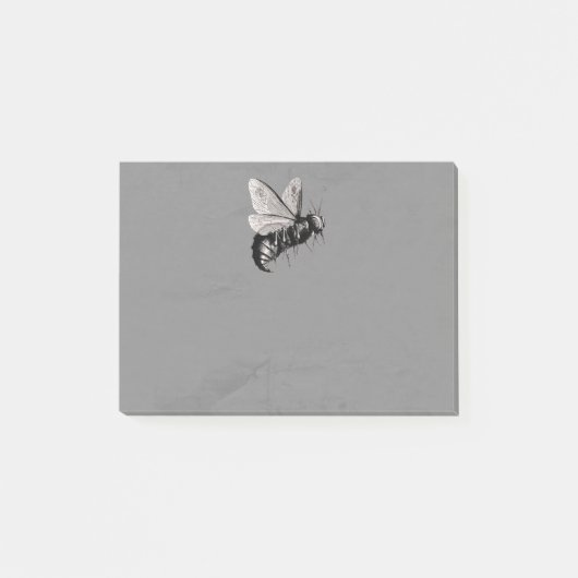 Creepy Gothic Bee Skull Wings Insekt Post-it Klebezettel (Vorderseite)