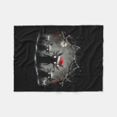 Creepy Gothic Christmas Axolotl Aesthetic Horror N Fleecedecke (Vorderseite (Horizontal))