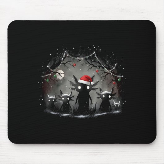 Creepy Gothic Christmas Axolotl Aesthetic Horror N Mousepad (Vorne)