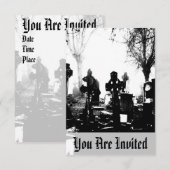 Creepy Gothic Graveyard Einladung (Vorne/Hinten)