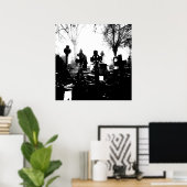 Creepy Gothic Graveyard Poster (Heimbüro)