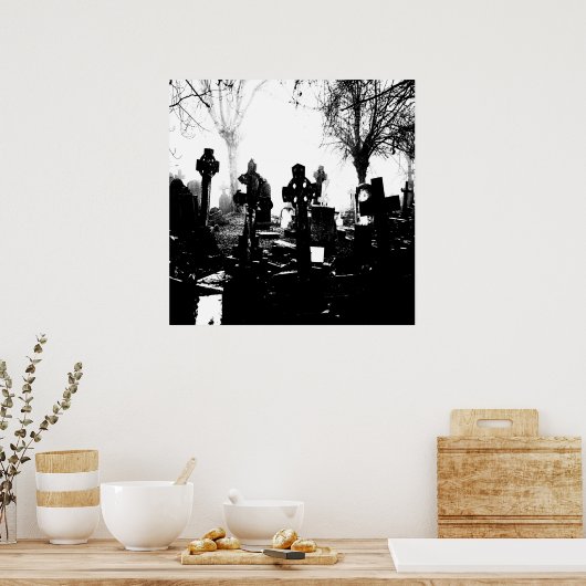 Creepy Gothic Graveyard Poster (Küche)
